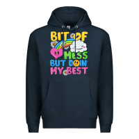 Navy bit of a mess but doin my best Premium Hoodie - NancyCooperArtShop