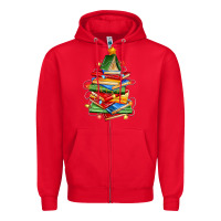 Red book christmas tree Zipper Hoodie - Zillion Design Studio