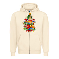 Sandshell book christmas tree Zipper Hoodie - Zillion Design Studio