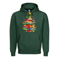 Sports Green book christmas tree Zipper Hoodie - Zillion Design Studio