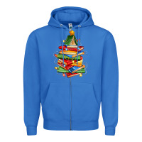 True Royal book christmas tree Zipper Hoodie - Zillion Design Studio