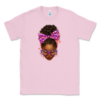 Bubblegum Pink sorority colors purple carol afro messy bun woman Classic Tee - texasbilliewilder