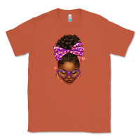 Copper sorority colors purple carol afro messy bun woman Classic Tee - texasbilliewilder