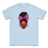 Dusty Blue sorority colors purple carol afro messy bun woman Classic Tee - texasbilliewilder