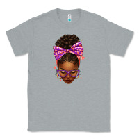 Heather Grey sorority colors purple carol afro messy bun woman Classic Tee - texasbilliewilder