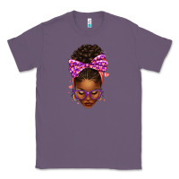 Lavender sorority colors purple carol afro messy bun woman Classic Tee - texasbilliewilder