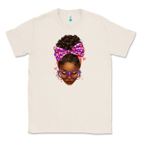 Natural sorority colors purple carol afro messy bun woman Classic Tee - texasbilliewilder