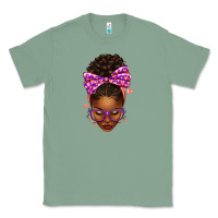 Sage sorority colors purple carol afro messy bun woman Classic Tee - texasbilliewilder