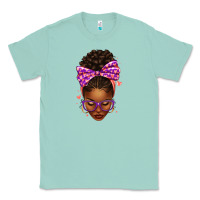 Seafoam sorority colors purple carol afro messy bun woman Classic Tee - texasbilliewilder