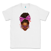 White sorority colors purple carol afro messy bun woman Classic Tee - texasbilliewilder