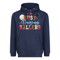 Navy busy raising ballers volleyball Heavyweight Hoodie - Zillion Design Studio