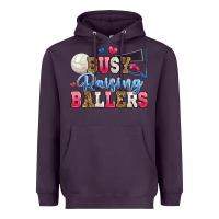 Plum busy raising ballers volleyball Heavyweight Hoodie - Zillion Design Studio