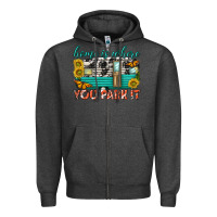 Charcoal Heather home is where  you park it Zipper Hoodie - texasbilliewilder