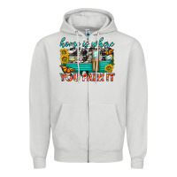 Dove Grey home is where  you park it Zipper Hoodie - texasbilliewilder