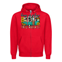 Red home is where  you park it Zipper Hoodie - texasbilliewilder