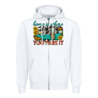 White home is where  you park it Zipper Hoodie - texasbilliewilder