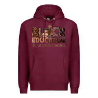 Burgundy black educator by popular demand Premium Hoodie - NancyCooperArtShop
