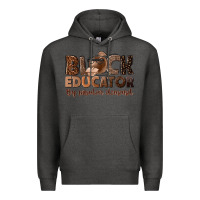 Charcoal Heather black educator by popular demand Premium Hoodie - NancyCooperArtShop