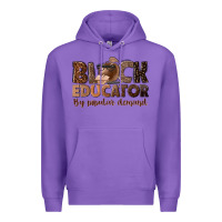 Purple black educator by popular demand Premium Hoodie - NancyCooperArtShop