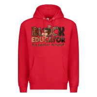 Red black educator by popular demand Premium Hoodie - NancyCooperArtShop