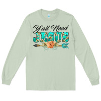 Matcha y'all need jesus arrow lily flowers Long Sleeve Tee - BarkalooDesign