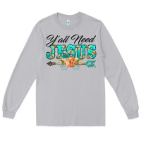 Moon Dust y'all need jesus arrow lily flowers Long Sleeve Tee - BarkalooDesign