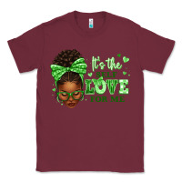 Burgundy sorority colors green its the self love for me afr Classic Tee - texasbilliewilder