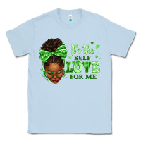 Dusty Blue sorority colors green its the self love for me afr Classic Tee - texasbilliewilder