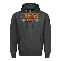 Charcoal Heather Western Christmas Mama Claus Zipper Hoodie - RanaPortraitStore