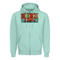 Seafoam Western Christmas Mama Claus Zipper Hoodie - RanaPortraitStore