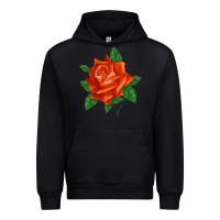 Black tropicana rose Urban Hoodie - LillyAllenDesigns