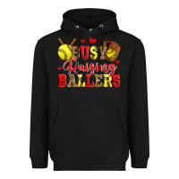 Black busy raising ballers softball Heavyweight Hoodie - Zillion Design Studio