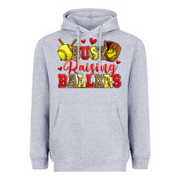 Heather Grey busy raising ballers softball Heavyweight Hoodie - Zillion Design Studio