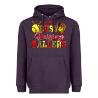 Plum busy raising ballers softball Heavyweight Hoodie - Zillion Design Studio