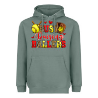 Sage busy raising ballers softball Heavyweight Hoodie - Zillion Design Studio