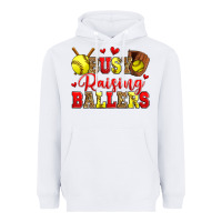 White busy raising ballers softball Heavyweight Hoodie - Zillion Design Studio