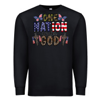 Black one nation under god Premium Sweatshirt - CowhideDigitalArt