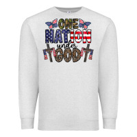 Oatmeal Heather one nation under god Premium Sweatshirt - CowhideDigitalArt