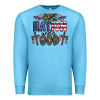 Ocean Blue one nation under god Premium Sweatshirt - CowhideDigitalArt