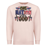 Pale Pink one nation under god Premium Sweatshirt - CowhideDigitalArt