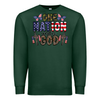 Sports Green one nation under god Premium Sweatshirt - CowhideDigitalArt