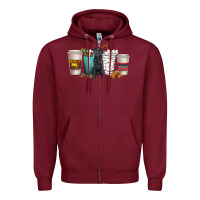 Burgundy labrador retriever dog coffee cups Zipper Hoodie - texasbilliewilder