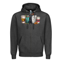 Charcoal Heather labrador retriever dog coffee cups Zipper Hoodie - texasbilliewilder