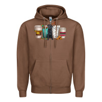 Chestnut labrador retriever dog coffee cups Zipper Hoodie - texasbilliewilder