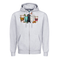 Heather Grey labrador retriever dog coffee cups Zipper Hoodie - texasbilliewilder