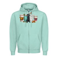 Seafoam labrador retriever dog coffee cups Zipper Hoodie - texasbilliewilder