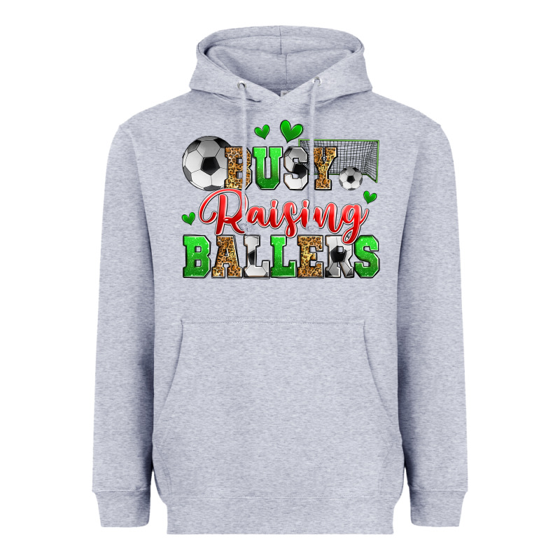 Busy Raising Ballers Soccer Heavyweight Hoodie by Zillion Design Studio | Teevron