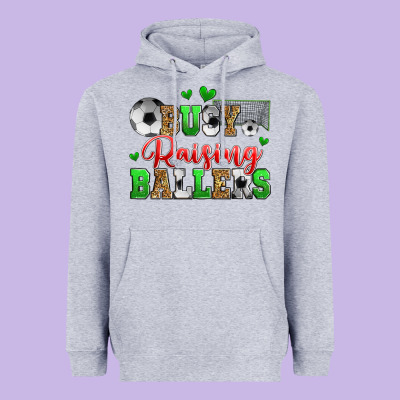 Busy Raising Ballers Soccer Heavyweight Hoodie Designed By Zillion Design Studio