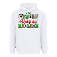 White busy raising ballers soccer Heavyweight Hoodie - Zillion Design Studio