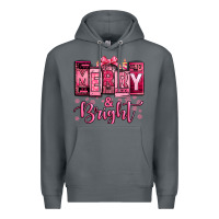Rock merry and bright pink Christmas Premium Hoodie - Jasminsmagicworld